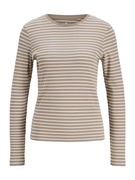 JJ Rebel Tricou JREBWMILLE maro cappuccino alb