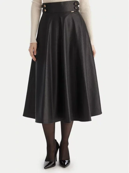 Fracomina Krilo iz umetnega usnja črna