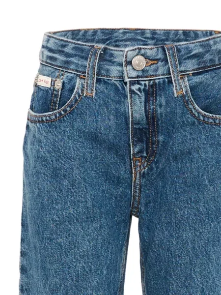 Jeansy straight leg dziecięce Calvin Klein niebieskie