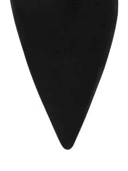 Велурени боти Rick Owens с клин ток черно