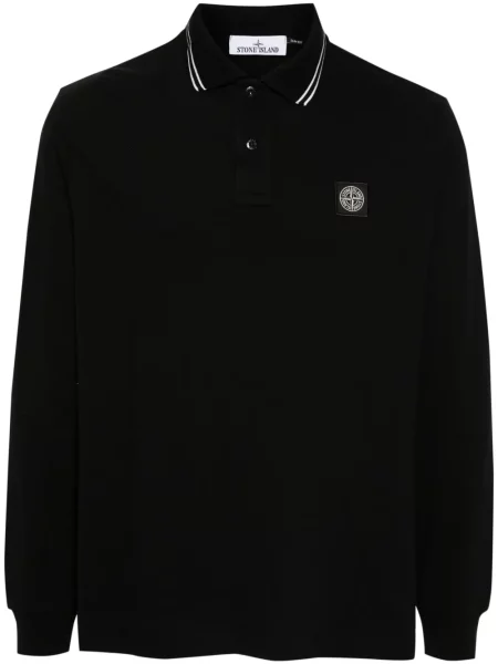 Polo Stone Island cu strasuri negru