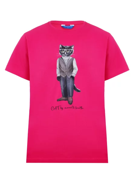 Cat e Lolette Tričko Minimalist Cat' ružová