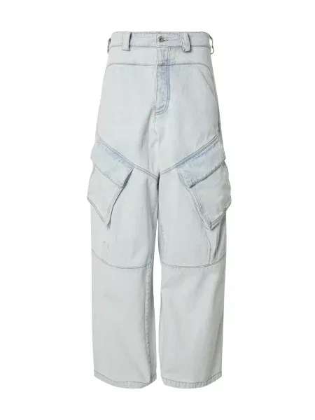 Marcelo Burlon farmer Bleach Denim Wide Cargo Light Blue No Co férfi világoskék