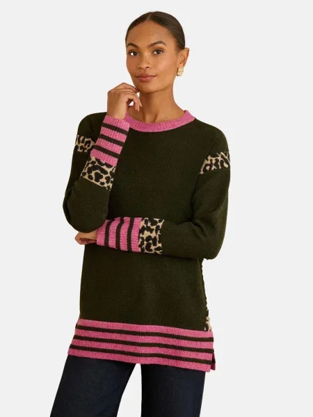 Love & roses Pulover roz negru