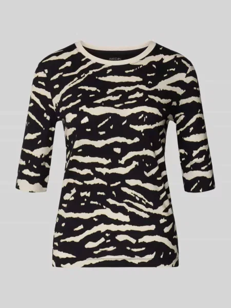 T-shirt z rękawem Marc Cain czarna