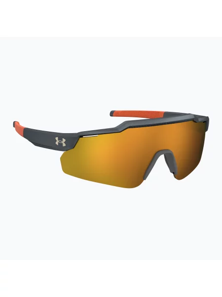 Okulary przeciwsłoneczne dziecięce Under Armour Levelup Jr S3 metalized grey/gold mirror szare