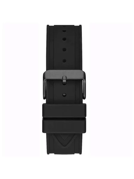 Lniany zegarek Guess czarny