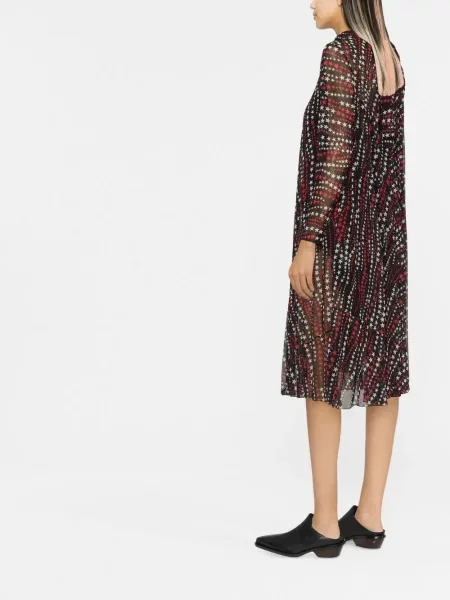 Rochie Red Valentino cu imagine plisată de costum negru
