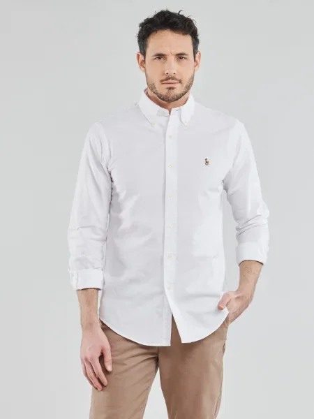Košeľa Polo Ralph Lauren s autogramom keper biela