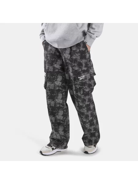Reebok spodnie cargo Alt Sport Camo Shellunisex BLACK Size: XS czarne