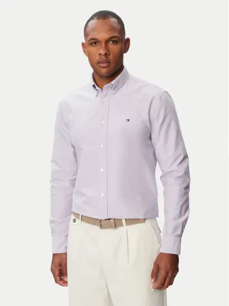 Tommy Hilfiger Cămașă Solid Heritage Mov deschis