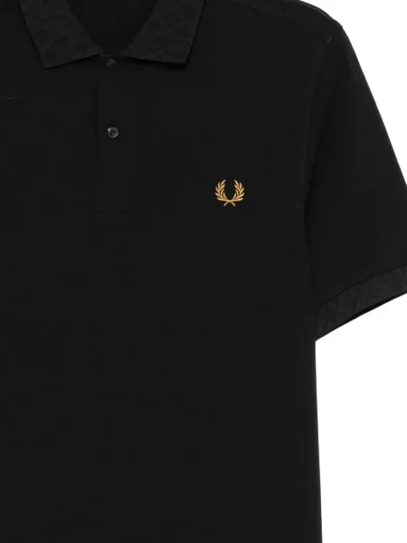 Tricou polo Fred Perry din jacard negru