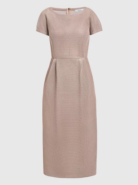 Сукня футляр з перфорацією Max Mara бежева