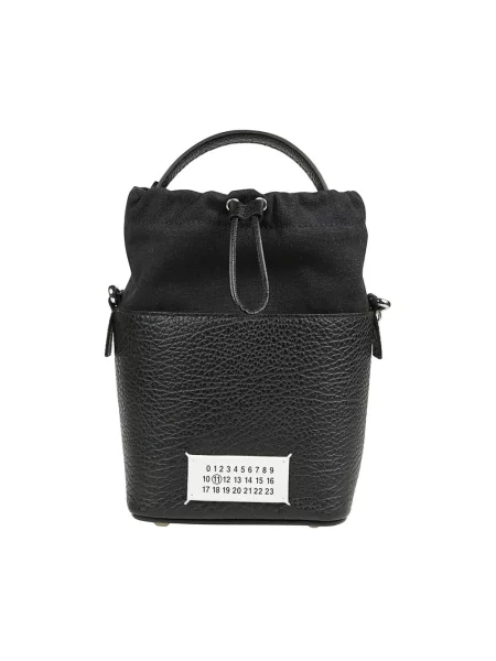 Lniany kapelusz Maison Margiela retro wiązany czarny