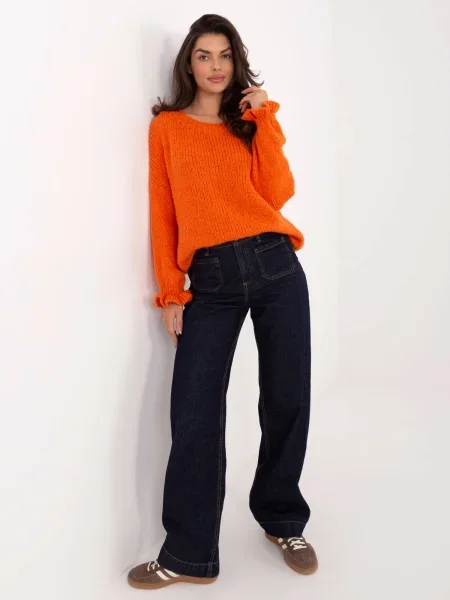 Pulover Italy Moda portocaliu