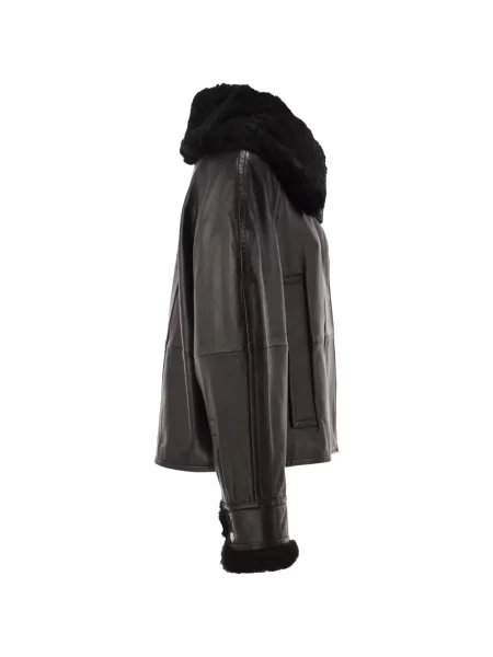 С яка кожено яке Sportmax черно