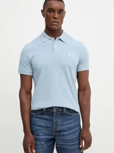 United Colors of Benetton polo gładki niebieski