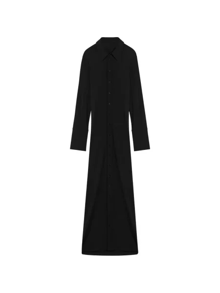 Rochie tip cămașă Max Mara din jerseu negru