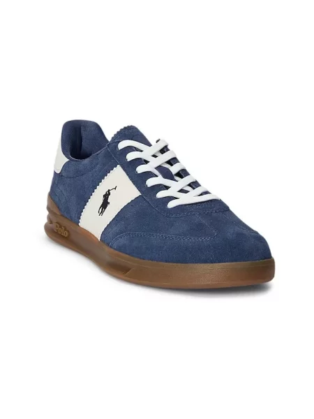 Sneakersy Polo Ralph Lauren skórzane niebieskie