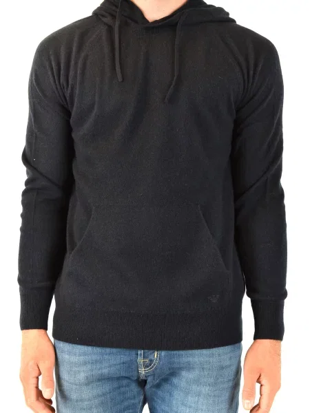 Mikina s kapucí Emporio Armani s kapucí černá