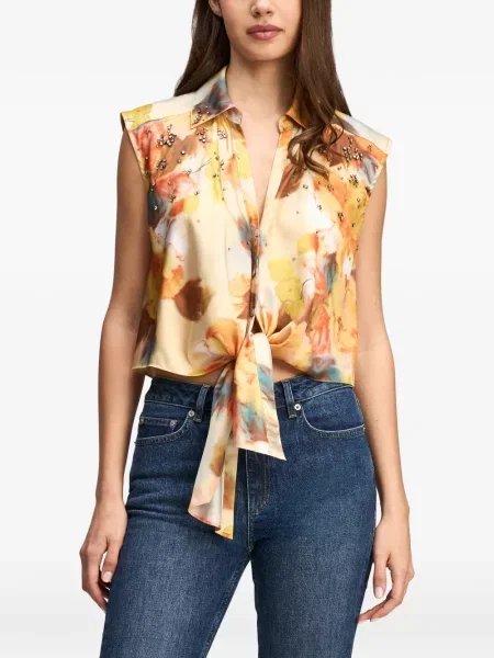 Top Cinq A Sept cu model floral cu imagine