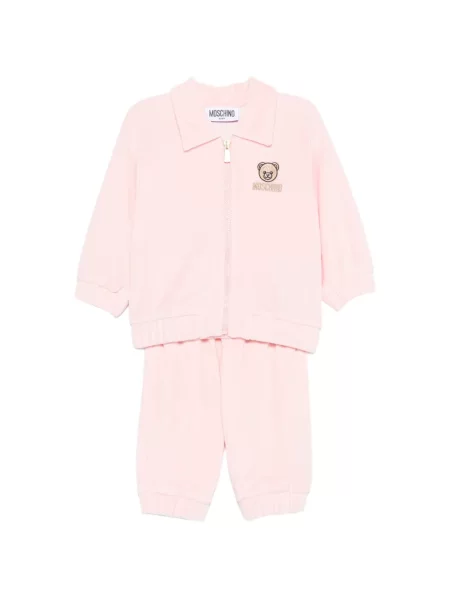Komplet dresowy dziecięcy Moschino różowy