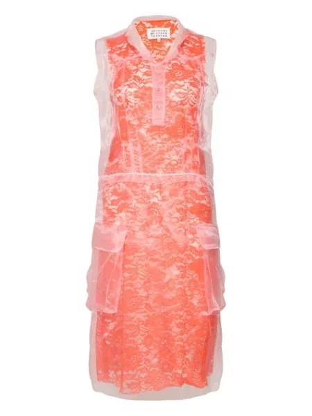 Sukienka midi Maison Margiela do kolan garniturowa pomarańczowa