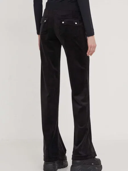 Velurové teplákové kalhoty Juicy Couture černá