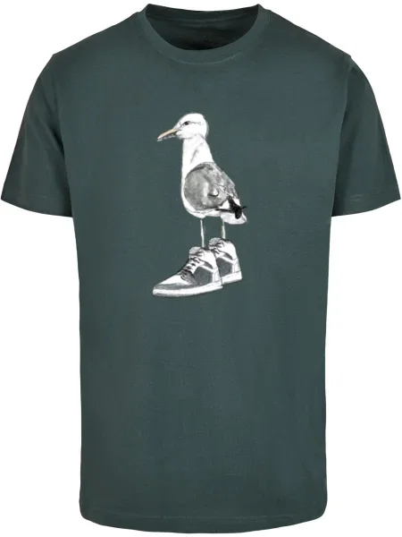 Mister Tee Tricou verde închis / negru alb