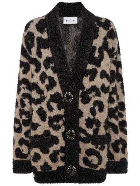 Cardigan Philipp Plein cu imagine cu model leopard