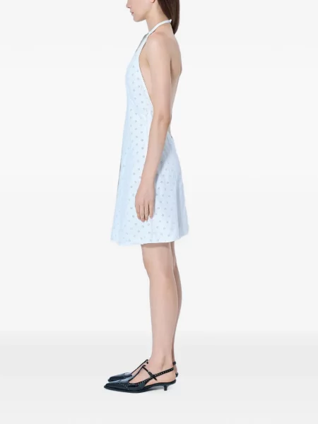 Rochie mini Miu Miu din dantelă alb
