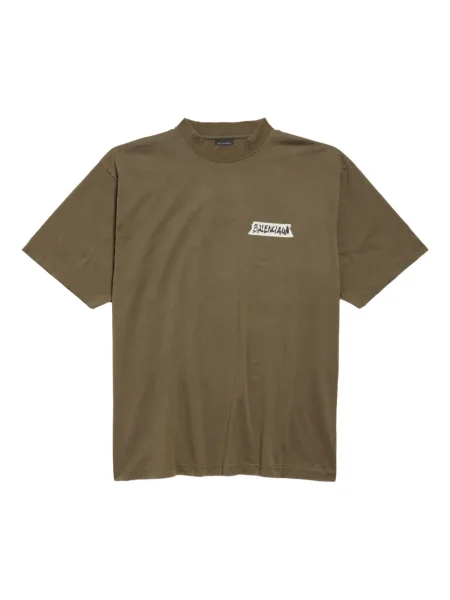Tricou Balenciaga cu imagine maro