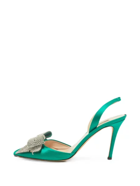Pantofi cu toc Sjp By Sarah Jessica Parker cu funde slingback verde