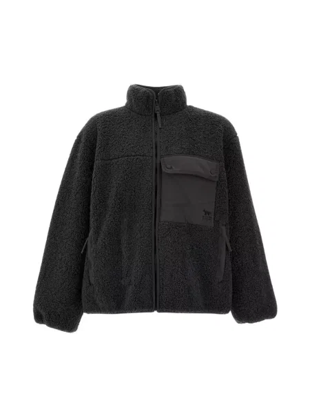 Kurtka Maison Kitsune polarowa szara