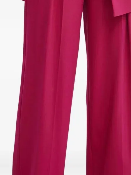 Pantaloni La Mania plisate roz
