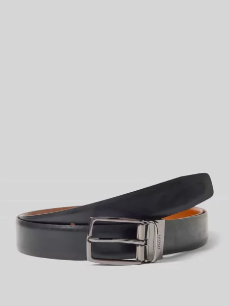 Dwustronny JOOP! Collection;Wytrzymały materiał;Sprzączka z metalu;Logo;Spód w kontrastowym kolorze;Szerokość paska: 3 cm