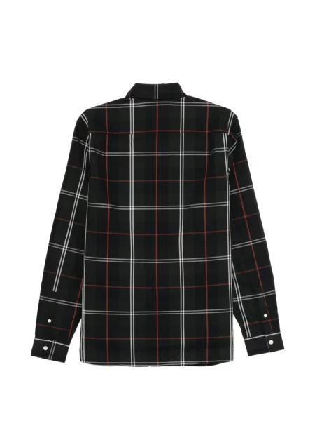 Cămașă Fred Perry în carouri din poplin verde