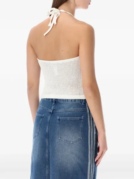 Pruhované krajkové pruhované tričko Adidas s vázáním šedé