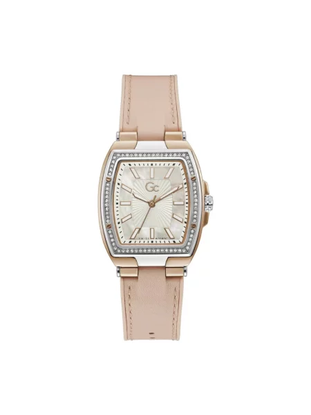 Zegarek Guess skórzany żółty