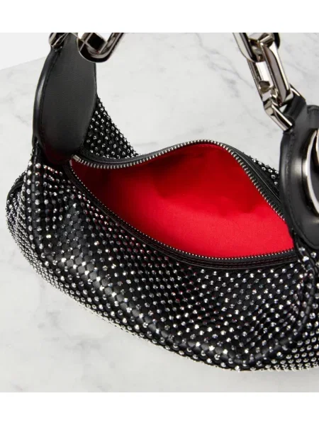 Kožená kabelka Christian Louboutin čierna