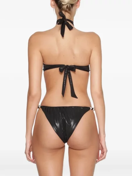 Bikini God Save Queens cu perle negru