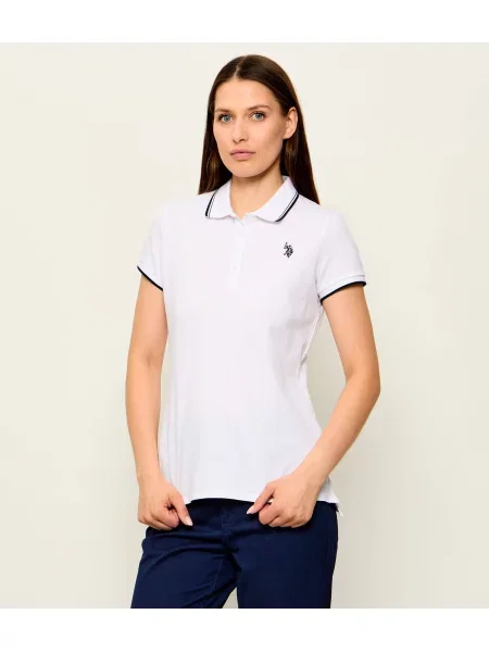 Tricou polo U.s. Polo Assn. alb