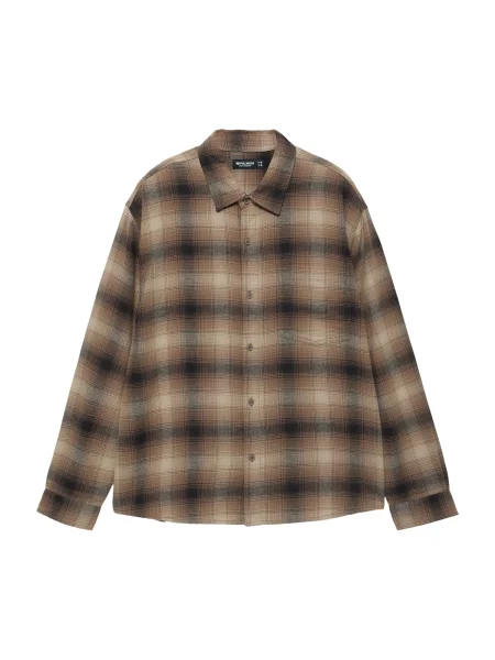 Pull&Bear Cămașă / deschis / închis maro