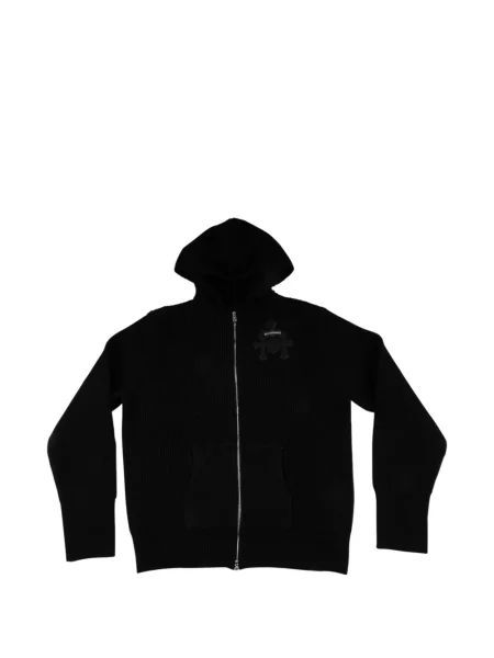 Hanorac cu glugă Chrome Hearts cu motiv cu inimi negru