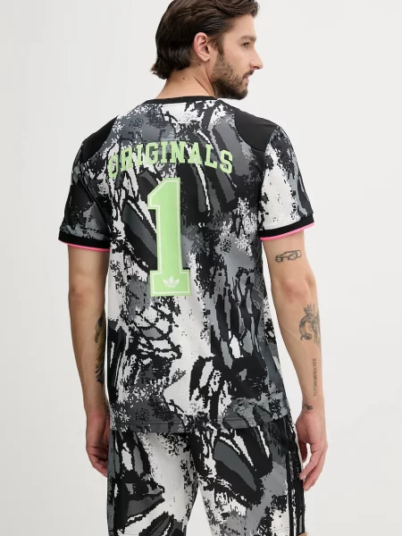 Тениска adidas Originals Archive Jersey с десен сиво