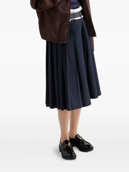Кожени лоуфъри Prada черно