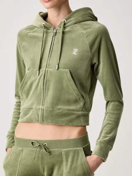 Велюровый свитер Juicy Couture с капюшоном