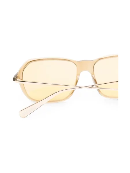 Okulary przeciwsłoneczne Jacquemus w geometryczne wzory brązowe