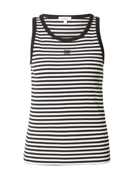 S.Oliver Top negru alb