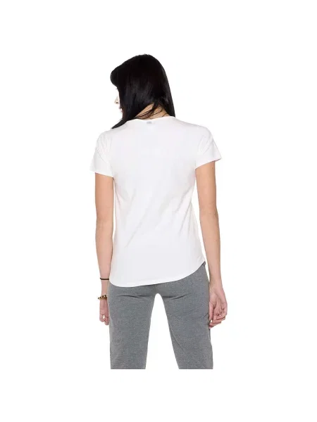 Scurt tricou Leone 1947 cu perle cu mâneci scurte alb
